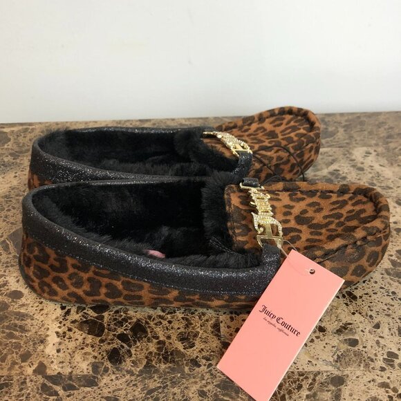 Juicy Couture Leopard Print Slippers 7 - Picture 4 of 6